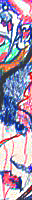 snake, skull, lady in color abstract.